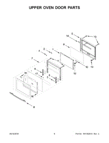 05 - Lower Oven Door Parts parts for Maytag Wall Oven JJW2830DS03 from AppliancePartsPros.com