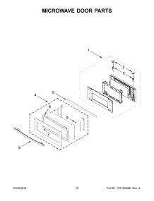 09 - Microwave Door Parts parts for Maytag Microwave JMW2427DS04 from AppliancePartsPros.com