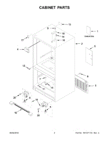 02 - Cabinet Parts parts for Maytag Refrigerator MBR1957FEZ03 from AppliancePartsPros.com