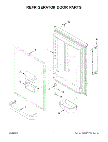 05 - Refrigerator Door Parts parts for Maytag Refrigerator MBR1957FEZ03 from AppliancePartsPros.com