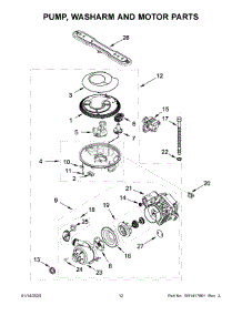 07 - Pump, Washarm And Motor Parts parts for Maytag Dishwasher MDB4949SHB1 from AppliancePartsPros.com