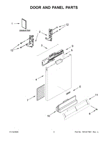 02 - Door And Panel Parts parts for Maytag Dishwasher MDB4949SHB1 from AppliancePartsPros.com