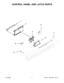 03 - Control Panel And Latch Parts parts for Maytag Dishwasher MDB4949SHB1 from AppliancePartsPros.com