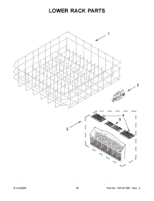 10 - Lower Rack Parts parts for Maytag Dishwasher MDB4949SHB1 from AppliancePartsPros.com