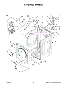 03 - Cabinet Parts parts for Maytag Dryer MED5630HC1 from AppliancePartsPros.com