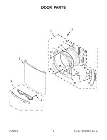 05 - Door Parts parts for Maytag Dryer MED5630HC1 from AppliancePartsPros.com