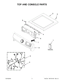 02 - Top And Console Parts parts for Maytag Dryer MED6630HC0 from AppliancePartsPros.com