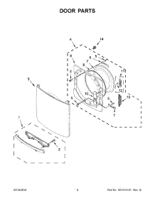 05 - Door Parts parts for Maytag Dryer MED6630HC0 from AppliancePartsPros.com