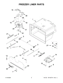04 - Freezer Liner Parts parts for Maytag Refrigerator MFI2269FRZ05 from AppliancePartsPros.com