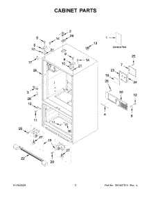 02 - Cabinet Parts parts for Maytag Refrigerator MFI2269FRZ05 from AppliancePartsPros.com