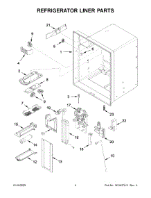 03 - Refrigerator Liner Parts parts for Maytag Refrigerator MFI2269FRZ05 from AppliancePartsPros.com