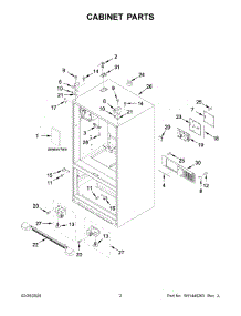 02 - Cabinet Parts parts for Maytag Refrigerator MFI2570FEW03 from AppliancePartsPros.com