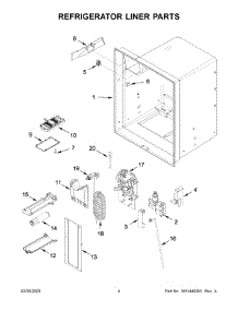 03 - Refrigerator Liner Parts parts for Maytag Refrigerator MFI2570FEW03 from AppliancePartsPros.com