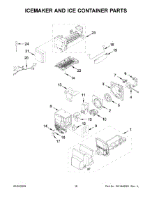 10 - Icemaker And Ice Container Parts parts for Maytag Refrigerator MFI2570FEW03 from AppliancePartsPros.com