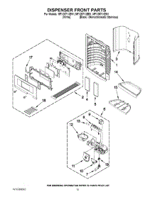 08 - Dispenser Front Parts parts for Maytag Refrigerator MFX2571XEB1Q from AppliancePartsPros.com