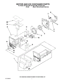 04 - Motor And Ice Container Parts parts for Maytag Refrigerator MFX2571XEB1Q from AppliancePartsPros.com