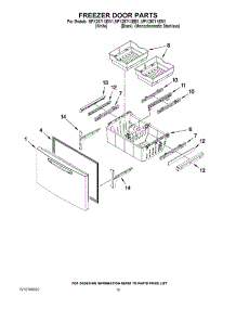 10 - Freezer Door Parts parts for Maytag Refrigerator MFX2571XEB1Q from AppliancePartsPros.com