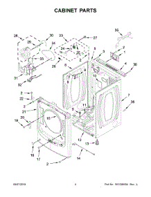 03 - Cabinet Parts parts for Maytag Dryer MGD6630HW1 from AppliancePartsPros.com