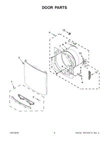 05 - Door Parts parts for Maytag Dryer MGD8630HC0 from AppliancePartsPros.com