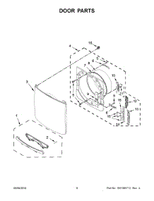 05 - Door Parts parts for Maytag Dryer MGD8630HW1 from AppliancePartsPros.com