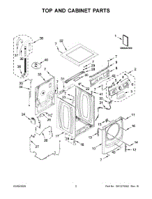 02 - Top And Cabinet Parts parts for Maytag Washer MHW8630HC1 from AppliancePartsPros.com