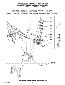 06 - W10096909 Burner Assembly parts for Maytag Dryer MLE20PNAGWO from AppliancePartsPros.com