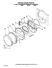 07 - Dryer Door Parts parts for Maytag Dryer MLE20PNAGWO from AppliancePartsPros.com