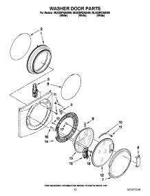 08 - Washer Door Parts parts for Maytag Dryer MLE20PNAGWO from AppliancePartsPros.com