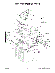 02 - Top And Cabinet Parts parts for Maytag Washer MVW8230HC0 from AppliancePartsPros.com