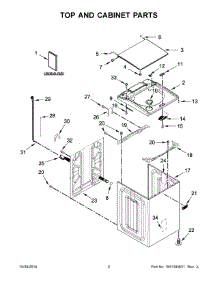 02 - Top And Cabinet Parts parts for Maytag Washer MVWB835DW5 from AppliancePartsPros.com