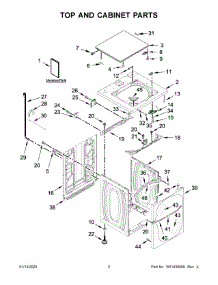 02 - Top And Cabinet Parts parts for Maytag Washer MVWP576KW0 from AppliancePartsPros.com