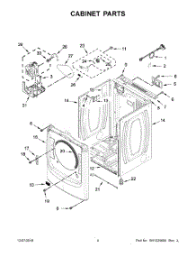 03 - Cabinet Parts parts for Maytag Dryer YMED8630HW0 from AppliancePartsPros.com