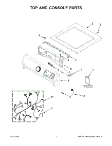 02 - Top And Console Parts parts for Maytag Dryer YMED8630HW0 from AppliancePartsPros.com