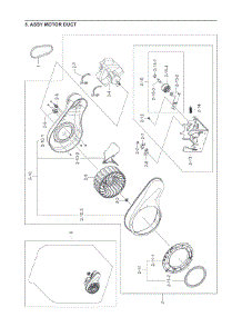 5. Assy Motor Duct parts for Samsung Dryer DV19J3000GW-AX from AppliancePartsPros.com