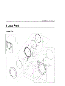 2. Assy Front parts for Samsung Dryer DV206LEWX-AC from AppliancePartsPros.com