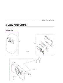 3. Assy Panel Control parts for Samsung Dryer DV206LEWX-AC from AppliancePartsPros.com