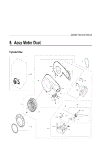 5. Assy Motor Duct parts for Samsung Dryer DV206LEWX-AC from AppliancePartsPros.com
