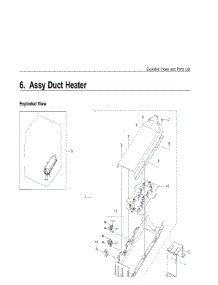 6. Assy Duct Heater parts for Samsung Dryer DV206LEWX-AC from AppliancePartsPros.com