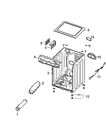 Main Assy parts for Samsung Dryer DV210AEW/XAA-00 from AppliancePartsPros.com