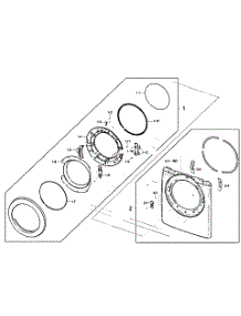 Door Assy parts for Samsung Dryer DV210AEW/XAA-00 from AppliancePartsPros.com