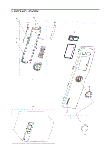3. Assy Panel Control parts for Samsung Dryer DV22K6800EW-AC from AppliancePartsPros.com