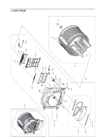 4. Assy Drum parts for Samsung Dryer DV22K6800EW-AC from AppliancePartsPros.com