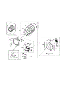 Drum parts for Samsung Dryer DV330AEW/XAA-01 from AppliancePartsPros.com