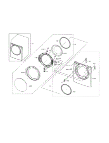 Front & Door parts for Samsung Dryer DV330AEW/XAA-01 from AppliancePartsPros.com