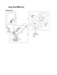 Duct & Burner Assy parts for Samsung Dryer DV337AGG/XAA-01 from AppliancePartsPros.com