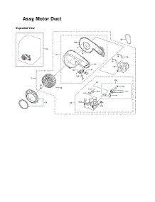 Motor Duct Assy parts for Samsung Dryer DV337AGG/XAA-01 from AppliancePartsPros.com