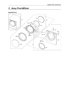 Front & Door Assy parts for Samsung Dryer DV350AEW/XAA-03 from AppliancePartsPros.com
