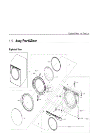 1.1. Assy Front&Door parts for Samsung Dryer DV393GTPARAA1 from AppliancePartsPros.com
