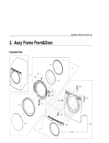 2. Assy Frame Front&Door parts for Samsung Dryer DV393GTPAWRA1 from AppliancePartsPros.com