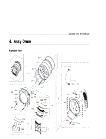 4. Assy Drum parts for Samsung Dryer DV393GTPAWRA1 from AppliancePartsPros.com